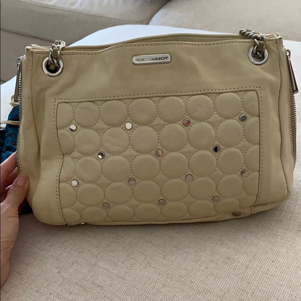 Rebecca Minkoff bag purse cream chain